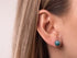 Blue Line Agate | .925 Sterling Silver | Gemstone Stud Earrings